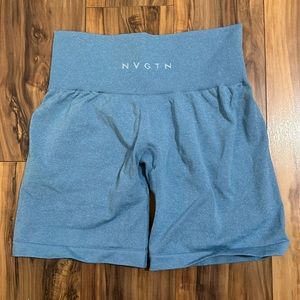 Pale blue NVGTN seamless shorts